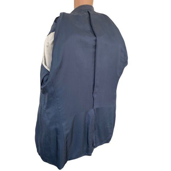 Vintage Blue Italian Suit Rayon Subtle Plaid Mens 40 34 - Picture 8 of 10